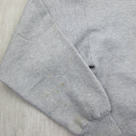 Champion Authentic Sweatshirt Mens Large Gray Fleece Lined Script Logo Pullover - Picture 3 of 10